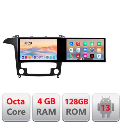 Navigatie Ford S-Max 2008-2012 Kit-003 Edotec 2 ecrane  8 core 4+128 21.6 inch Incell android Wifi 5Ghz gps internet