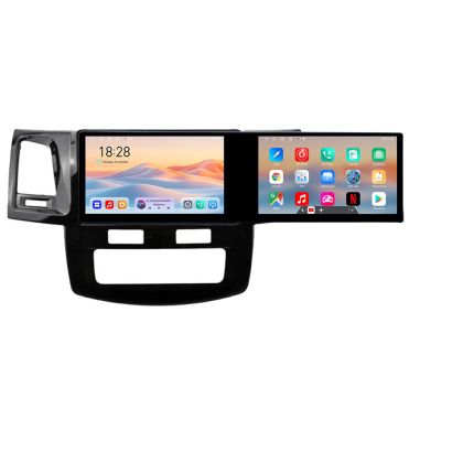 Navigáció Toyota Hilux 2008-2014 Kit-143 Edotec 2 képernyő 8 magos 4+128 21.6 hüvelykes Incell android Wifi 5Ghz gps internet