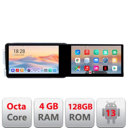 Navigáció Mercedes C 2001-2004 CLK G Kit-171 Edotec 2 képernyő 8 magos 4+128 21.6 hüvelykes Incell android Wifi 5Ghz gps internet