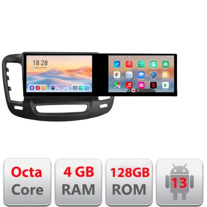 Navigatie Chrysler 200 2015-2019 Edotec 2 ecrane  8 core 4+128 21.6 inch Incell android Wifi 5Ghz gps internet  Kit-200C