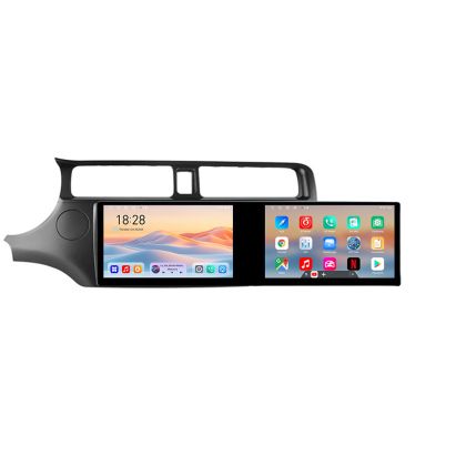 Navigáció Kia Rio 2012- Kit-204 Edotec 2 képernyő 8 magos 4+128 21.6 hüvelykes Incell android Wifi 5Ghz gps internet