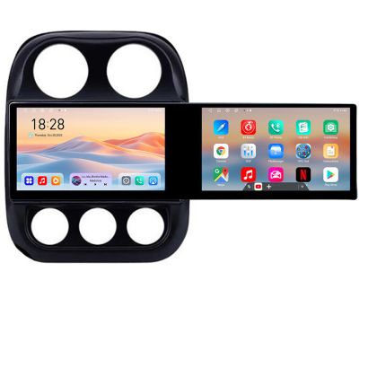 Navigatie Jeep Compass 2010-2016 Manual Kit-2500 Edotec 2 ecrane  8 core 4+128 21.6 inch Incell android Wifi 5Ghz gps internet 32