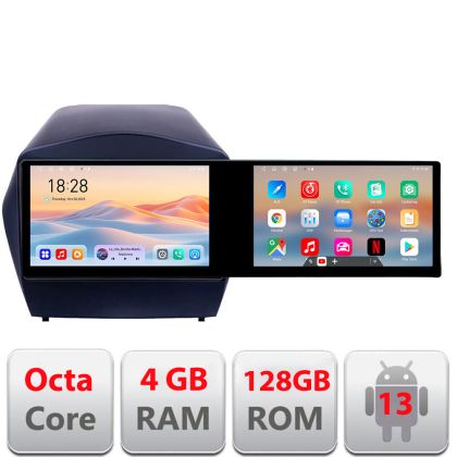 Navigáció Hyundai IX35 Kit-361 Edotec 2 képernyő 8 magos 4+128 21.6 hüvelykes Incell android Wifi 5Ghz gps internet