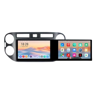 VW TIGUAN és Golf Plus 2001-2011 navigáció Edotec 2 képernyő 8 magos 4+128 21,6 hüvelykes Incell android Wifi 5Ghz gps internet