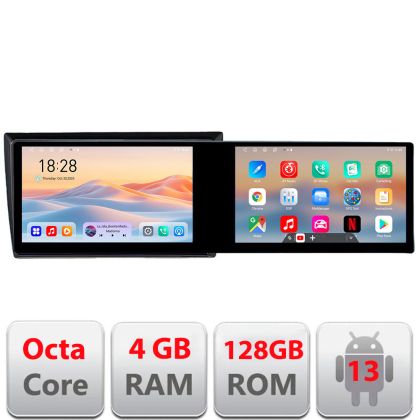 Navigáció VW Beetle 2012-2018 Kit-beetle Edotec 2 képernyő 8 magos 4+128 21.6 hüvelykes Incell android Wifi 5Ghz gps internet