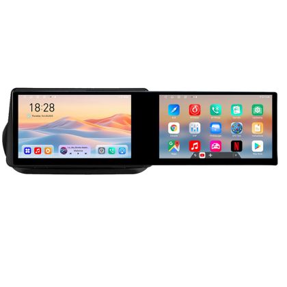 Navigáció Peugeot Bipper, CitroenNemo, Fiat Qubo 2008-2017 Edotec 2 képernyő 8 mag 4+128 21,6 hüvelykes Incell android Wifi 5Ghz gps internet Kit-bipper v2