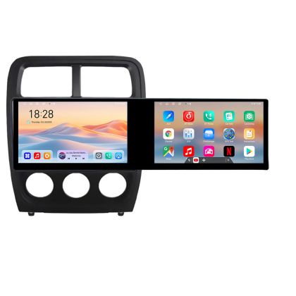 Navigáció Dodge Caliber 2010-2012 Kit-caliber Edotec 2 képernyő 8 magos 4+128 21.6 hüvelykes Incell android Wifi 5Ghz gps internet S