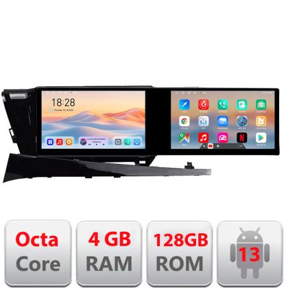 Navigáció Toyota Camry 2017-2021 Edotec 2 képernyő 8 magos 4+128 21,6 hüvelykes Incell android Wifi 5 GHz-es gps internet Kit-camry-2018