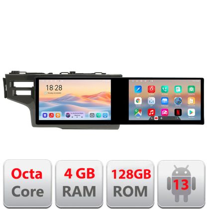 Navigatie Honda Fit 2014-2019 Edotec 2 ecrane  8 core 4+128 21.6 inch Incell android Wifi 5Ghz gps internet  Kit-fit-14