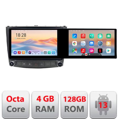 Navigáció Lexus IS 2005-2011 Készlet - IS Edotec 2 képernyő 8 magos 4+128 21.6 hüvelykes Incell android Wifi 5Ghz gps internet C