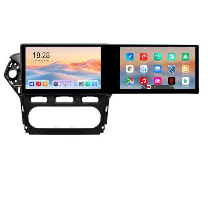 Navigáció Ford Mondeo 2010-2014 Kit-mondeo-clima Edotec 2 képernyő 8 magos 4+128 21.6 hüvelykes Incell android Wifi 5Ghz gps internet