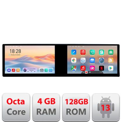 Navigáció vw multivan 2003-2015 Kit-multivan Edotec 2 képernyő 8 magos 4+128 21,6 hüvelykes Incell android Wifi 5Ghz gps internet