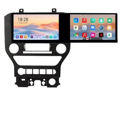 Navigáció Ford Mustang 2015-2020 Kit-MUSTANG-navi Edotec 2 képernyő 8 magos 4+128 21.6 hüvelykes Incell android Wifi 5Ghz gps internet
