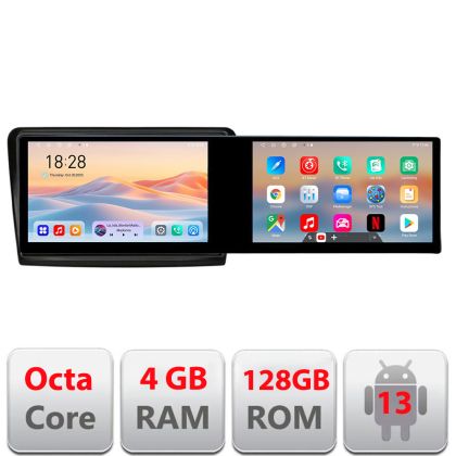 Navigáció Skoda Superb 2 Kit-Superb2 Edotec 2 képernyő 8 magos 4+128 21.6 hüvelykes Incell android Wifi 5Ghz gps internet Cor