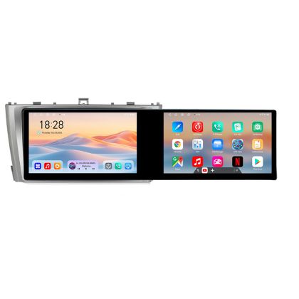 Navigáció Toyota Avensis 2009-2015 Kit-TY12 Edotec 2 képernyő 8 magos 4+128 21.6 hüvelykes Incell android Wifi 5Ghz gps internet Q