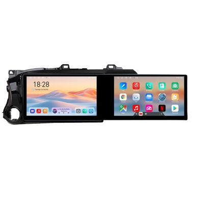 Navigáció TOYOTA Hilux 2016- Kit-TY59 Edotec 2 képernyő 8 magos 4+128 21,6 hüvelykes Incell android Wifi 5Ghz gps internet Co