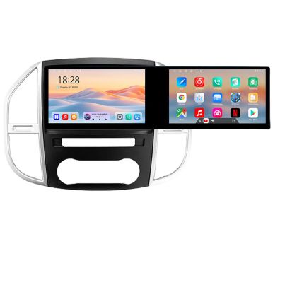 Navigáció Mercedes Vito w447 2016- Edotec 2 képernyő 8 magos 4+128 21.6 hüvelykes Incell android Wifi 5Ghz gps internet készlet-w447