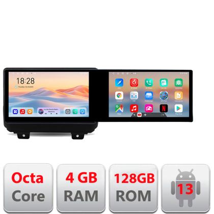 Navigáció Jeep Wrangler 2018- Kit-WRANGLER Edotec 2 képernyő 8 magos 4+128 21,6 hüvelykes Incell android Wifi 5Ghz gps internet