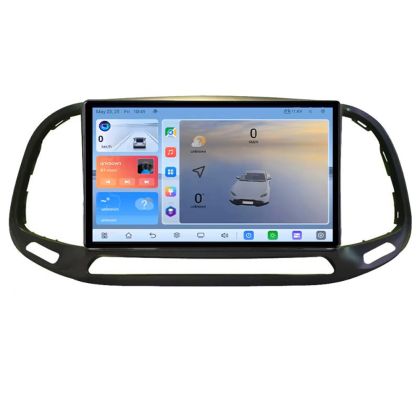Navigáció Fiat Doblo 2015-2018 C-DOBLO15 Android 8 Core 2.2 Ghz 8+128 Qled 1K ADAS 4G LTE GPS 360 KIT-DOBLO15+EDT-E409V3