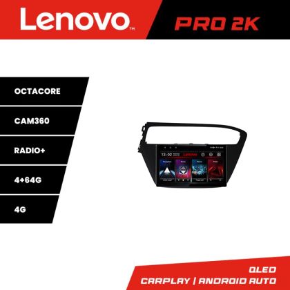 Navigatie Hyundai I20 2014-2019 Lenovo 8 core QLED 2K 4+64 360 Android Waze USB Navigatie Internet Youtube Radio