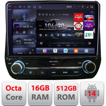 Dedikált navigáció Ford Fiesta 2020 - Android Qled 2K Octa Core 16+512 LTE 4G DSP Wifi 5Ghz android-auto carplay rádió gps internet készlet-+EDT-E809-2K
