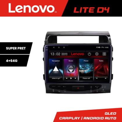 Navigáció Toyota Land Cruiser V8 L200 2009-2020 Lenovo QLED 1K 4+64 WIFI 5Ghz carplay android auto Android kit-381-type-b+EDT-LITE-D4-10-4+64