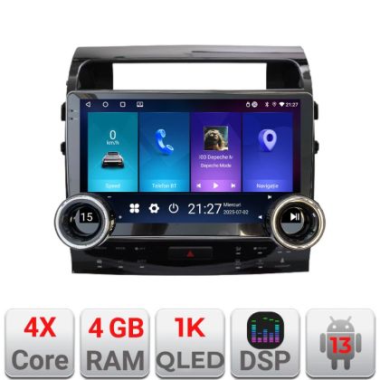 Navigáció Toyota Land Cruiser V8 L200 2009-2020 Edotec Incell 1K 10.5 hüvelykes 4+64 carplay android auto rádió internet kit-381-type-b+EDT-E211-RK+kit-10-9
