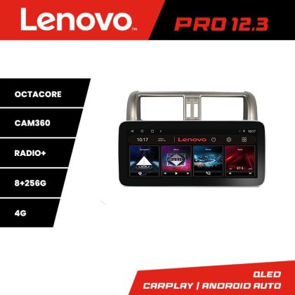 Navigatie TOYOTA Prado 2010-2013 K-347 Lenovo PRO 8+256 12.3 inch qled android 4G DSP gps internet 
