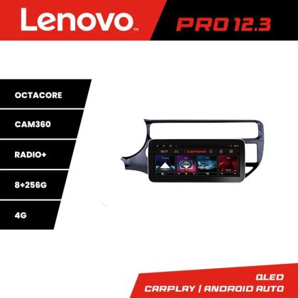 Navigáció Kia Rio K-504 Lenovo PRO 8+256 12,3 hüvelykes qled android 4G DSP gps internet 8Core