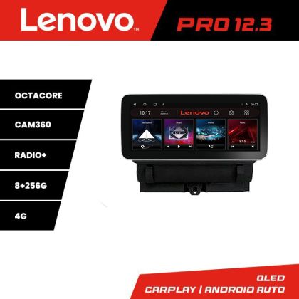 Navigáció Audi Q3 2011-2018 Lenovo PRO 8+256 12,3 hüvelykes qled android 4G DSP gps internet Kit-q3