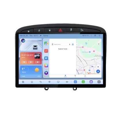 Navigatie dedicata Peugeot 308 Quad Core N-038 Edonav ecran 13" 1K 4+64 Android Waze USB Navigatie 4G 360 Toslink Youtube Radi