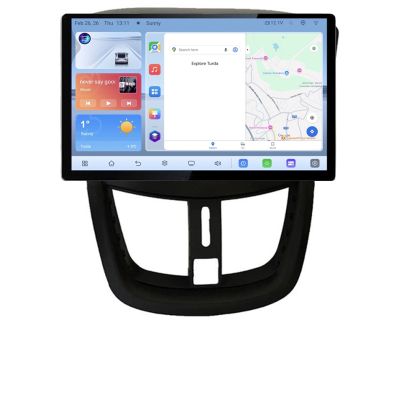 Navigatie dedicata Peugeot 207 N-PE01 Edonav ecran 13" 1K 4+64 Android Waze USB Navigatie 4G 360 Toslink Youtube Radio KIT-PE0