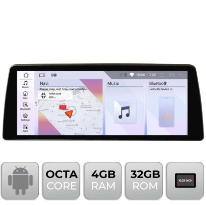Navigatie dedicata Edotec BMW Seria 5 G30 masini cu EVO Android ecran 10.25" 4+32 4G BT
