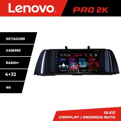Navigatie Seria 5 F10 2010-2012 CIC 8 core QLED 2K 4+32 360 Android Waze USB Navigatie Internet Youtube Radio Lenovo