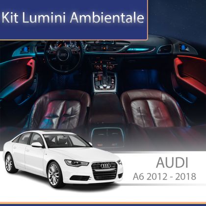  Lumini Ambientale Audi A6 C7 2012 - 2018 tweeter dedicat control telefon sau sistem original 
