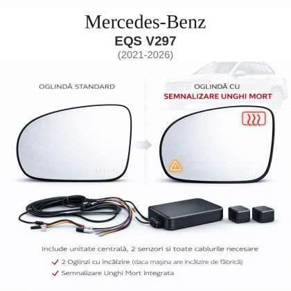 Senzor unghi mort Mercedes Benz EQS V297 2021-2026 — oglindă dedicată