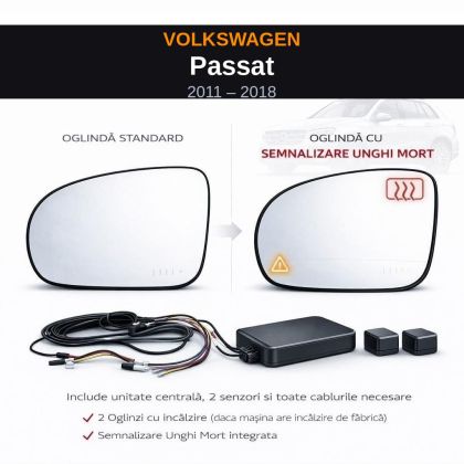Senzor unghi mort Volkswagen Passat 2011-2018 — oglindă dedicată