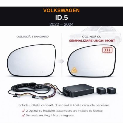 Senzor unghi mort Volkswagen ID.5 2022-2024 — oglindă dedicată