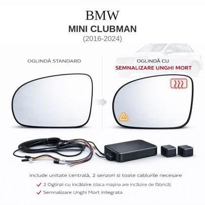 Senzor unghi mort BMW MINI CLUBMAN 2016-2024 — oglindă dedicată