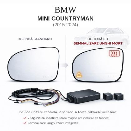Senzor unghi mort BMW MINI COUNTRYMAN 2015-2024 — oglindă dedicată