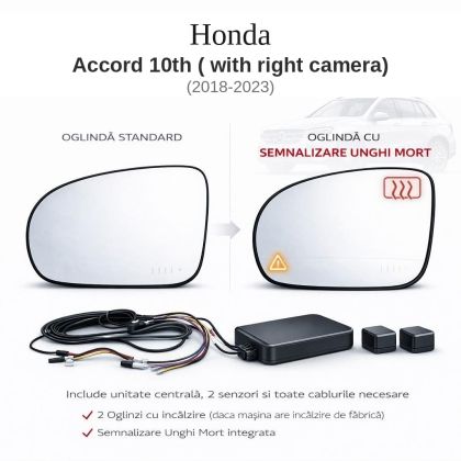 Senzor unghi mort Honda Accord 10th ( with right camera) 2018-2023 — oglindă dedicată