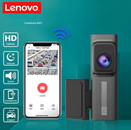 Lenovo S7 DVR kamera 1,97 hüvelykes képernyő 1080 elöl és 1080 hátul Wifi Starlight éjjellátó fémház