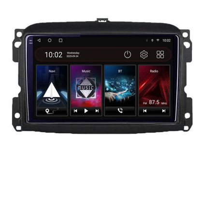 Navigatie Fiat 500 2015-2021 Kit-500 8 core QLED 2K 4+64 360 Android Waze USB Navigatie Internet Youtube Radio