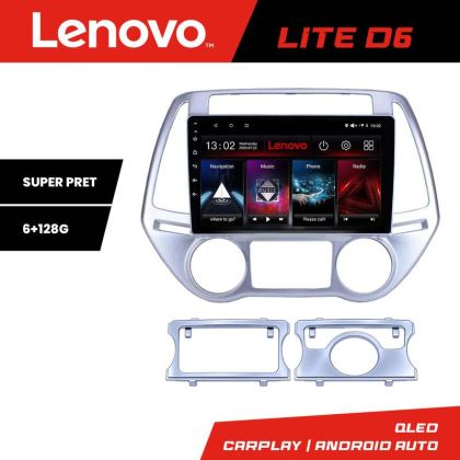 Navigatie Hyundai I20 2011-2014 manual si automat Android radio gps internet 8 core 6+128 Lenovo