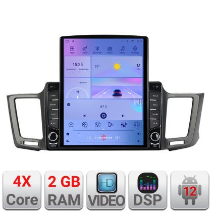 Navigáció TOYOTA RAV 4 2013-2018 K-247 TESLA típusú 9.7"-os képernyővel Android Rádió Bluetooth Internet GPS WIFI 2+32 DSP Quad