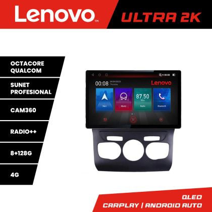 Navigáció Citroen C4 2011-2016 Négymagos N-241 képernyő 13" 2K 8+128 Android Waze USB Navigáció 4G 360 Toslink You