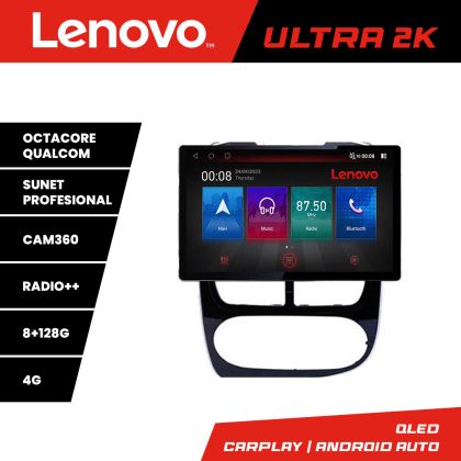 Navigáció Renault Clio 4 V1 N-467 képernyő 13" 2K 8+128 Android Waze USB navigáció 4G 360 Toslink Youtube Rádió KI