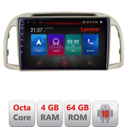 Navigáció Nissan Micra 2002-2010 Android rádió gps internet Octa Core 4+64 LTE KIT-micra2003+EDT-E509-PRO
