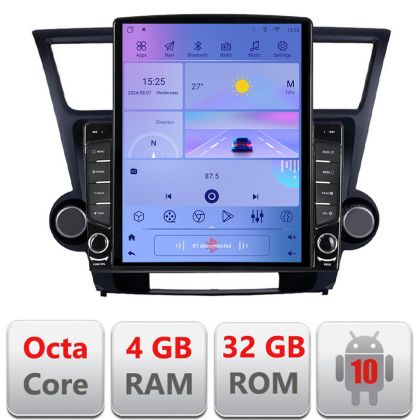 Toyota Highlander 2007-2013 Android rádió gps internet Octa Core 4+64 LTE Kit-highlander+EDT-E710 navigáció
