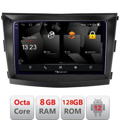Navigáció SsangYong Tivoli 2015-2019 Android rádió gps internet octa core 8+128 carplay android auto